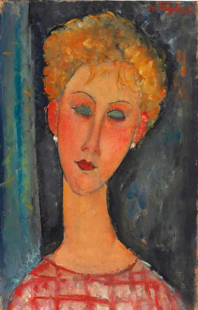 Blonde with earrings