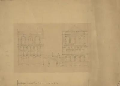 Board of Trade Building, Kansas City, Missouri, Front Elevation Study