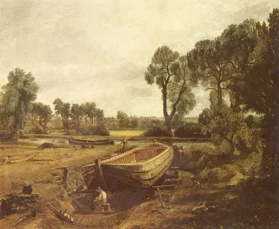 Boat-building near Flatford Mill