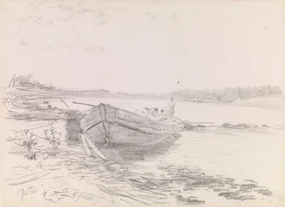 Boat on the Banks of the River Dvina, Zdravnevo