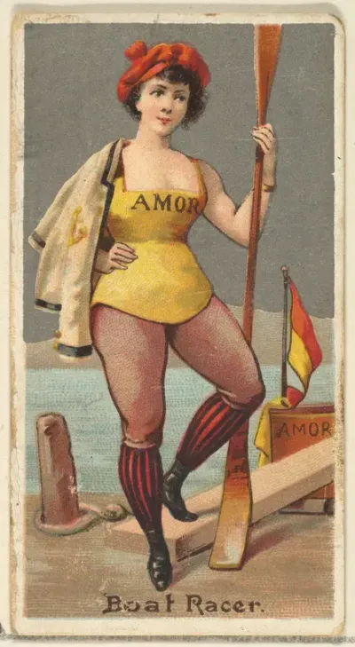 Boat Racer, from the Occupations for Women series (N166) for Old Judge and Dogs Head Cigarettes