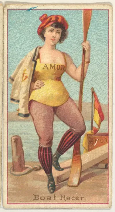 Boat Racer, from the Occupations of Women series (N502) for Frishmuth's Tobacco Company