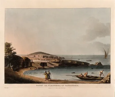 Boatmen at the Baths of Cleopatra at Alexandria, Egypt