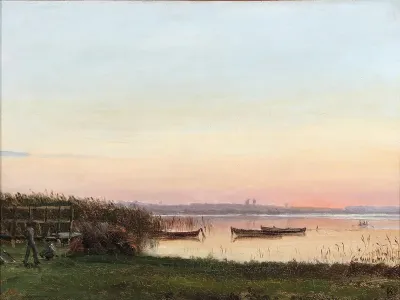 Boats in an inlet.