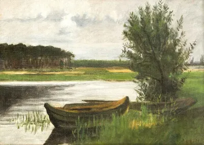 Boats on the banks of the Beke