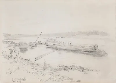 Boats on the Banks of the River Dvina, Zdravnevo