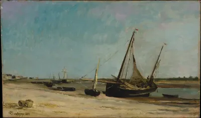 Boats on the Seacoast at Etaples