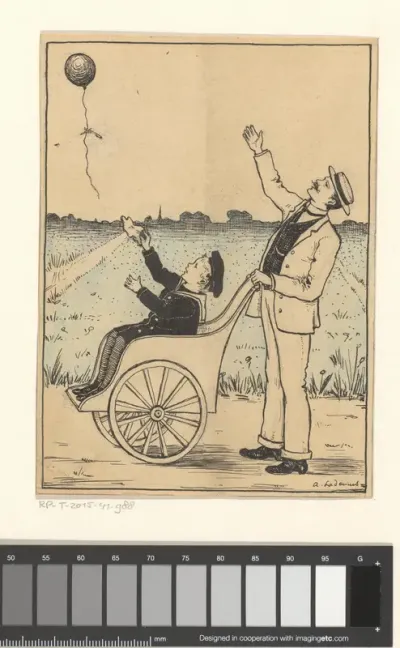 Bob laat een ballon op vanuit zijn rolstoel