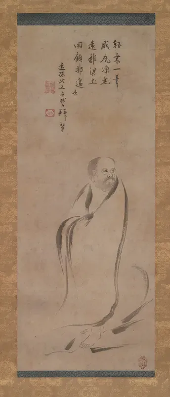 Bodhidharma Crossing the Yangzi River on a Reed