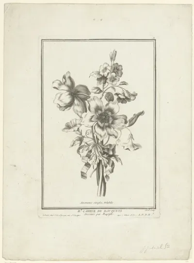 Boeket van anemoon en winde