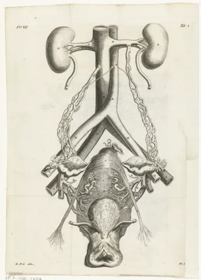 Boekillustratie voor: Reinier de Graaf, Alle de wercken, Amsterdam, 1686