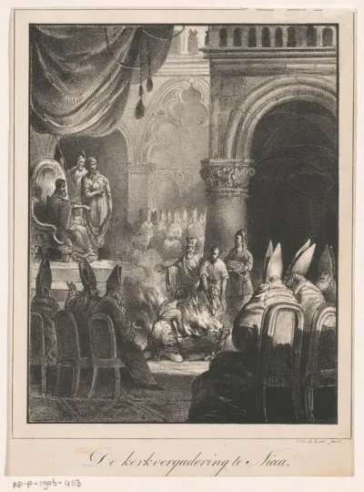 Boekverbranding tijdens het Concilie van Nicea