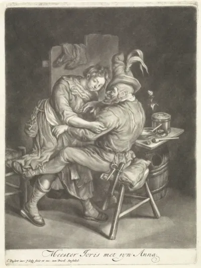 Boer en een jonge vrouw
