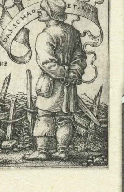 Boer kijkt naar het weer
