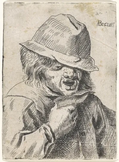 Boer met een drinknap in zijn hand