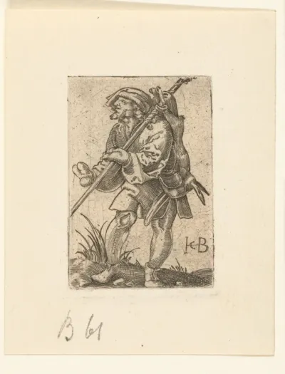 Boer met gevangen haas