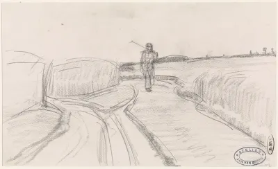 Boer tussen velden