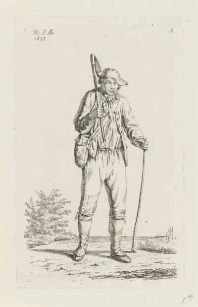 Boer uit de Ardennen met schoffel