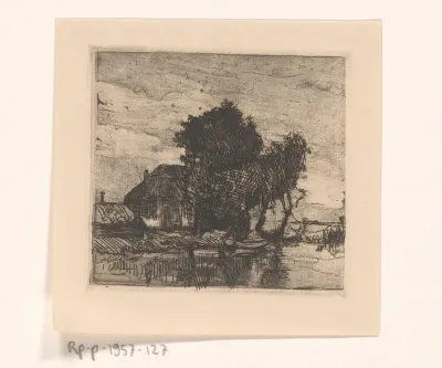 Boerderij aan een plas
