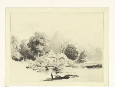 Boerderij bij een bruggetje