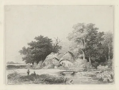 Boerderij bij een bruggetje