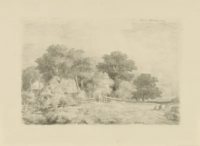 Boerderij bij een hek