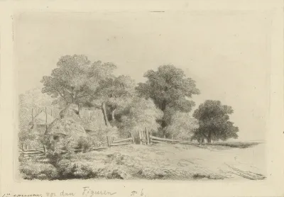 Boerderij bij een hek