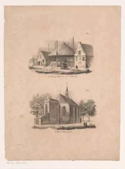 Boerderij en kerk van Bloemendaal