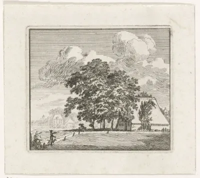Boerderij in een landschap