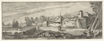 Boerderij in een landschap