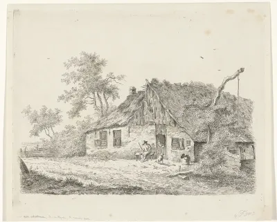 Boerderij met boer en boerin