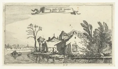 Boerderij met duiventil aan een rivier