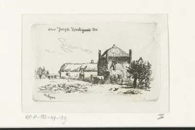 Boerderij met hooiberg