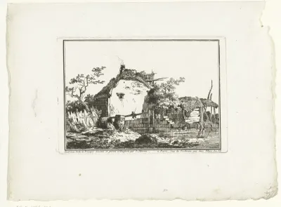 Boerderij met hooiberg aan het water