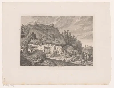 Boerderij met hooibergen