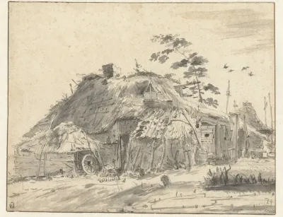 Boerderij met hooimijt