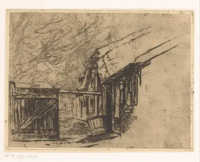 Boerderij met rieten dak