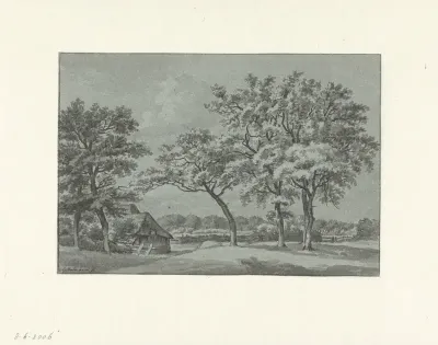 Boerderij onder bomen