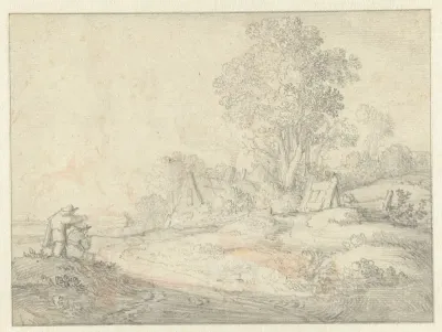 Boerderij onder bomen
