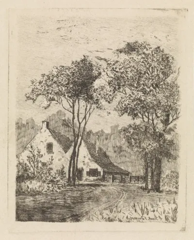Boerderij onder twee bomen
