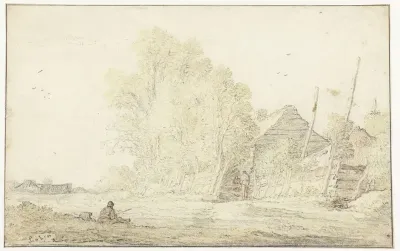 Boerderij tussen bomen