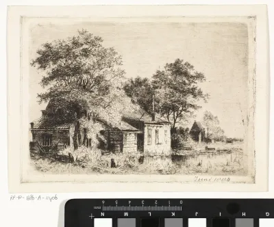 Boerderij tussen geboomte