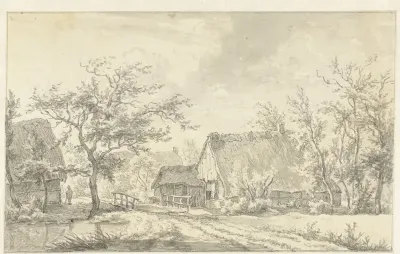 Boerderijen bij Beilen in Drenthe