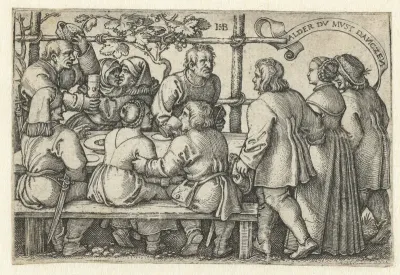 Boeren aan een feestmaal