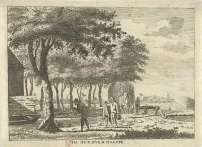 Boeren op een stuk land