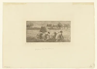 Boeren op het land aan het werk