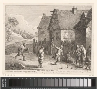 Boeren spelen jeu de boules