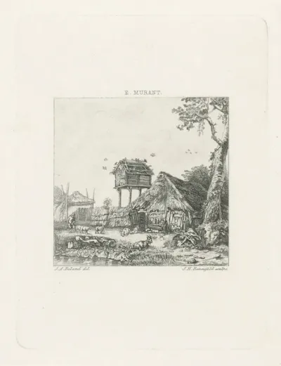 Boerenerf met duiventil