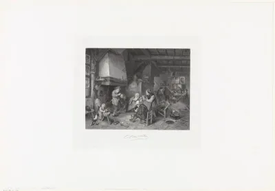 Boerengezelschap binnenshuis