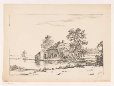 Boerenhoeve aan het water
